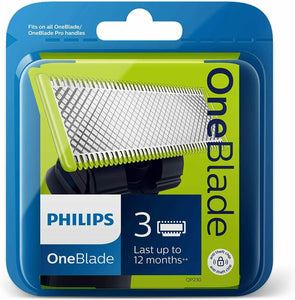 3 x Testine di ricambio per Philips QP230/50 OneBlade, Lama per rasoio elettrico