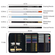 Carica l&#39;immagine nel visualizzatore di Gallery, Professionale Matite Colorate Kit per Schizzo e Disegno Artistico,70 Colori...