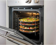 Carica l'immagine nel visualizzatore di Gallery, 4 x Teglie per pizza al forno da 28 cm con rivestimento in Teflon, Cornice stand