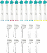 Carica l&#39;immagine nel visualizzatore di Gallery, 8 x Testine compatibili di ricambio per spazzolino elettrico Oral B + Cappucci