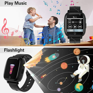 Smartwatch per Bambini, Orologio Telefono con Lettore Nero