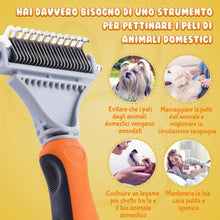Carica l'immagine nel visualizzatore di Gallery, Pettine per animali domestici, Spazzola per cani e gatti, Lame in acciaio inox