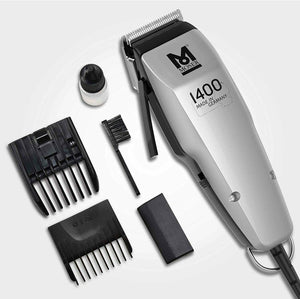 Moser 1400 Silver Edition - Tagliacapelli con filo, Bianco