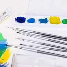 Carica l&#39;immagine nel visualizzatore di Gallery, WLOT, Set di 6 pennelli in Miniatura per Dettagli, Modelli Warhammer,...