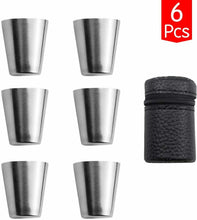 Carica l'immagine nel visualizzatore di Gallery, Wandefol 6PCS Bicchieri in Acciaio Inox+Custodia Silicone Impilabili,...