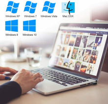 Carica l'immagine nel visualizzatore di Gallery, Adattatore USB 3.0 WiFi dual band AC 1200Mbps, Mini chiavetta connessione PC Mac