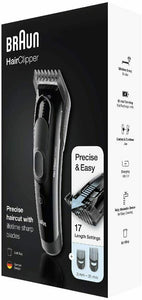 Rasoio Elettrico per Barba e capelli Braun HC5050 17 impostazioni, Lame affilate