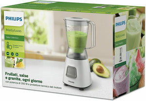 Frullatore elettrico da 350W e capacità di 1.25L Philips, Funzione Pulse, Bianco
