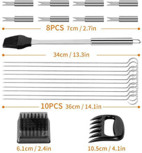 Carica l'immagine nel visualizzatore di Gallery, WisFox Attrezzi per Barbecue Set di Utensili Barbecue,28 PCS in...