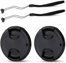 Carica l'immagine nel visualizzatore di Gallery, 2 x Coperture con laccetto per obiettivo da 95 mm, Cover per lenti in ABS nero