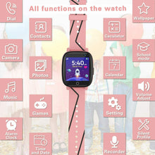 Carica l&#39;immagine nel visualizzatore di Gallery, Smartwatch Bambini - Telefono con SOS Gioco Musica Camera Rosa
