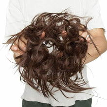 Carica l&#39;immagine nel visualizzatore di Gallery, Elastico per chignon effetto capelli finti, Coda di cavallo colore Castano, Hair