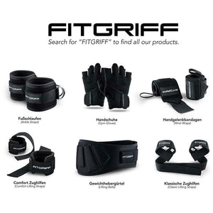 FITGRIFF - Cavigliere fitness imbottite per trazioni (2 pezzi) - donne e...