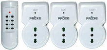 Carica l&#39;immagine nel visualizzatore di Gallery, Proxe 710003 Tre Prese Telecomandate con Telecomando, Bianco