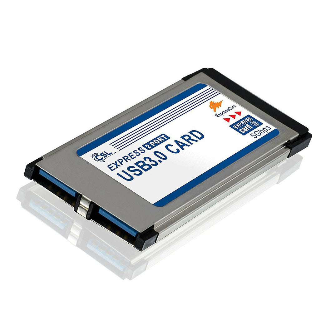 Scheda Express Card PCMCIA USB 3.0 Super Speed, 34mm / 2 porte, per portatile