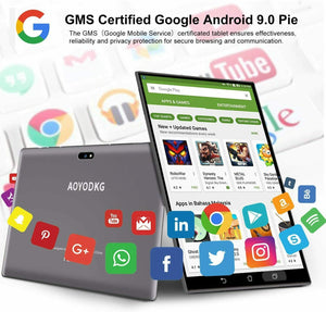 4G Tablet 10 Pollici, con tastiera,Android 9.0 3GB RAM e 32GB ROM, Grigio