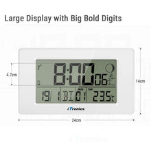 Carica l&#39;immagine nel visualizzatore di Gallery, iTronics Orologio Radio da Parete Digitale con Indicatore di Temperatura...