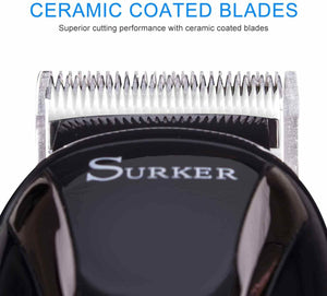 SURKER Tagliacapelli Uomo Macchinetta per Capelli Regolabarba Professionale...