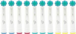 8 x Testine compatibili di ricambio per spazzolino elettrico Oral B + Cappucci
