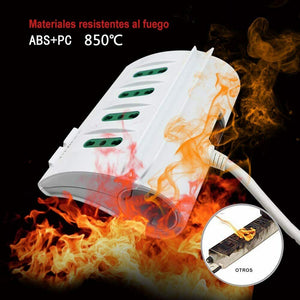 Extrastar Multipresa da Scrivania/Tavolo con 2 Presa 6 Prese -2 USB, Bianco