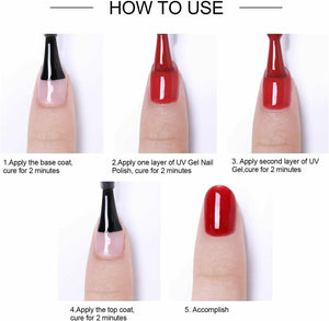 NICOLE DIARY 12PCS 8ml Smalto Semipermanente Kit 10 Colori per Unghie...