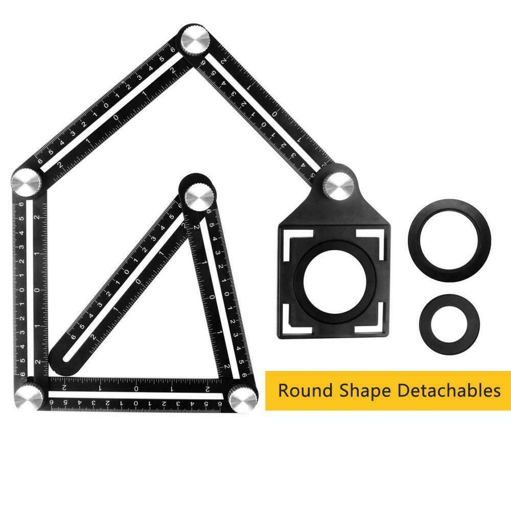 Righello Multiangolo In Lega Alluminio - Strumento Di Misura Precisione Per Falegnami E Fai-da-te - Foto 10