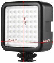 Carica l'immagine nel visualizzatore di Gallery, Luce fotografica 49 LED per fotocamera DSLR, Illuminazione dimmerabile batterie
