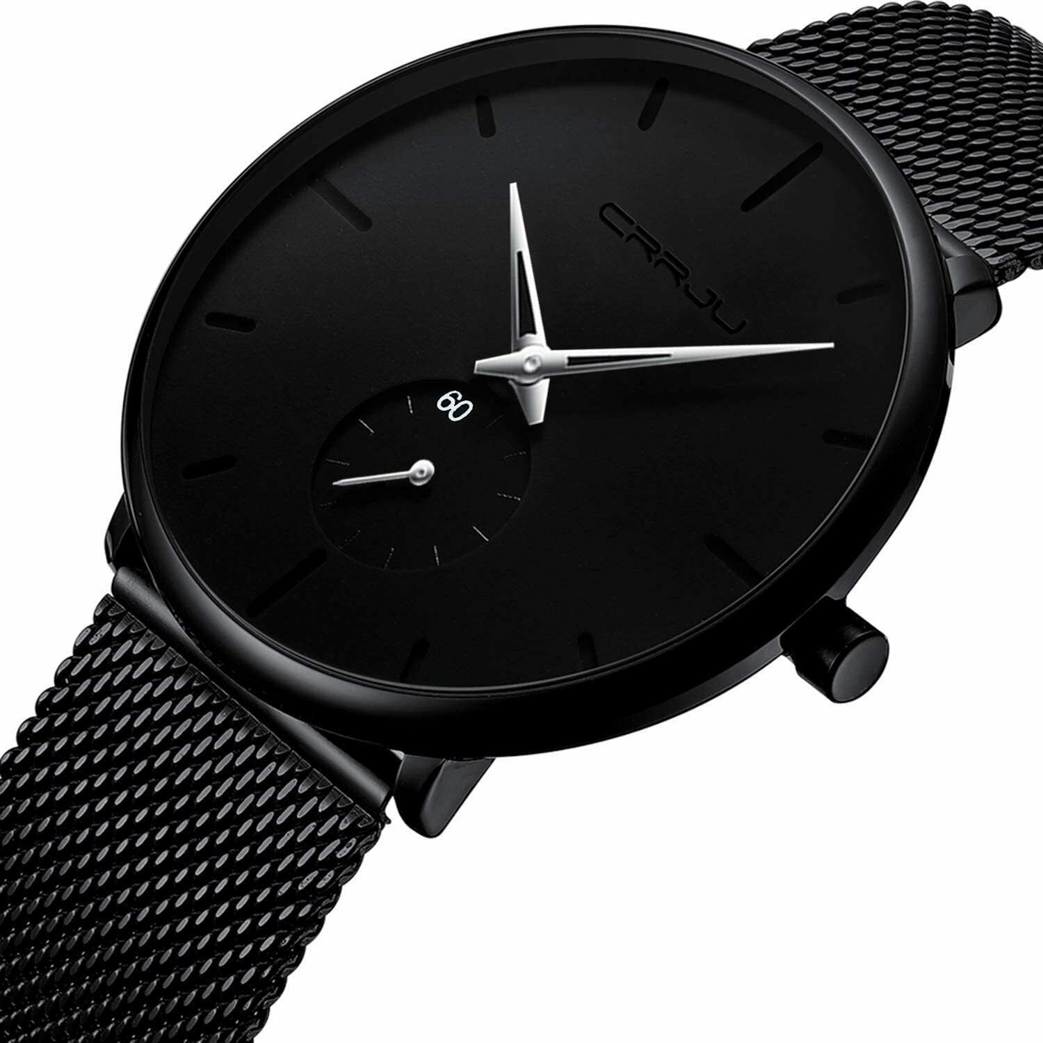 Orologio da Uomo Minimalista 2024 Ultra Sottile, Orologio al Quarzo con Cinturino in Acciaio Inossidabile per Affari