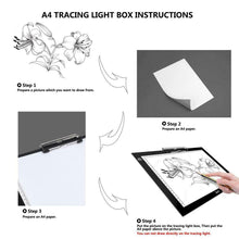 Carica l&#39;immagine nel visualizzatore di Gallery, Zecti Tavoletta Luminosa A4 Ultra Sottile 4mm 6 Registrabile Livelli di...