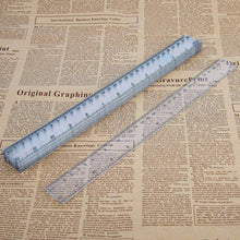 Carica l'immagine nel visualizzatore di Gallery, AIEX 10 pezzi Righello di plastica con Pollici e sistema metrico dritto, 30 cm