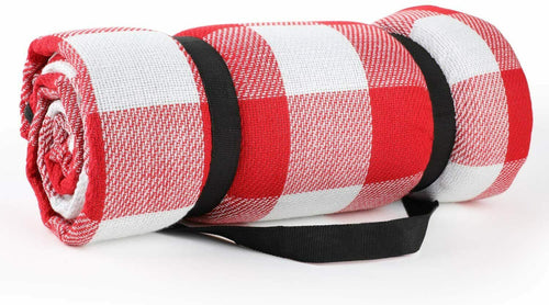 Simpeak 200 x 200cm Coperta da Picnic Impermeabile e 200x200, Rosso Bianco
