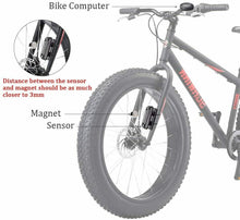 Carica l'immagine nel visualizzatore di Gallery, Contachilometri Bici Senza Fili,Contachilometri Bici,Computer da Bicicletta Nero