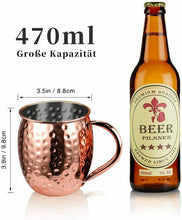 Carica l'immagine nel visualizzatore di Gallery, Wellead Tazza Moscow Mule, 4 tazze in rame ideali per ogni bevanda...