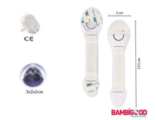 Carica l&#39;immagine nel visualizzatore di Gallery, Kit Sicurezza Bambini Casa in Resina ABS - Chiusure Blocca Cassetti per...