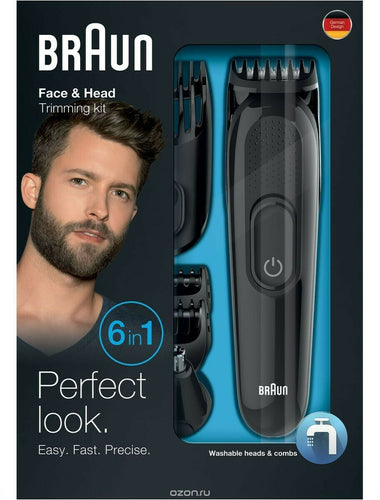 BRAUN MGK3020 REGOLABARBA RASOIO ELETTRICO CAPELLI MULTIGROOMING RICARICABILE