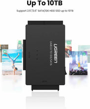Carica l&#39;immagine nel visualizzatore di Gallery, Adattatore per HDD SSD esterni da 2.5&quot; e 3.5&quot;, Attacco SATA IDE USB 3.0, DC 12 V