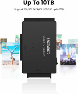 Adattatore per HDD SSD esterni da 2.5" e 3.5", Attacco SATA IDE USB 3.0, DC 12 V