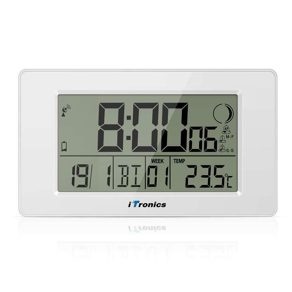 iTronics Orologio Radio da Parete Digitale con Indicatore di Temperatura...