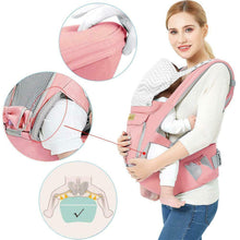 Carica l'immagine nel visualizzatore di Gallery, Viedouce Ergonomico Portantina per Bebè,Baby Carrier,Puro Cotone Rosa