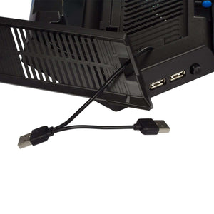 Supporto verticale per PS4 Slim/PS4 Con Ventilatore e base di ricarica