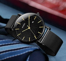Carica l'immagine nel visualizzatore di Gallery, BUREI Uomo Orologio da Polso al Quarzo Classico con Cassa Ultra Oro Nero