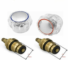 Carica l&#39;immagine nel visualizzatore di Gallery, 2 x Manopole per rubinetto da 1/2&quot;, Coppia acqua calda e fredda cromata ricambio