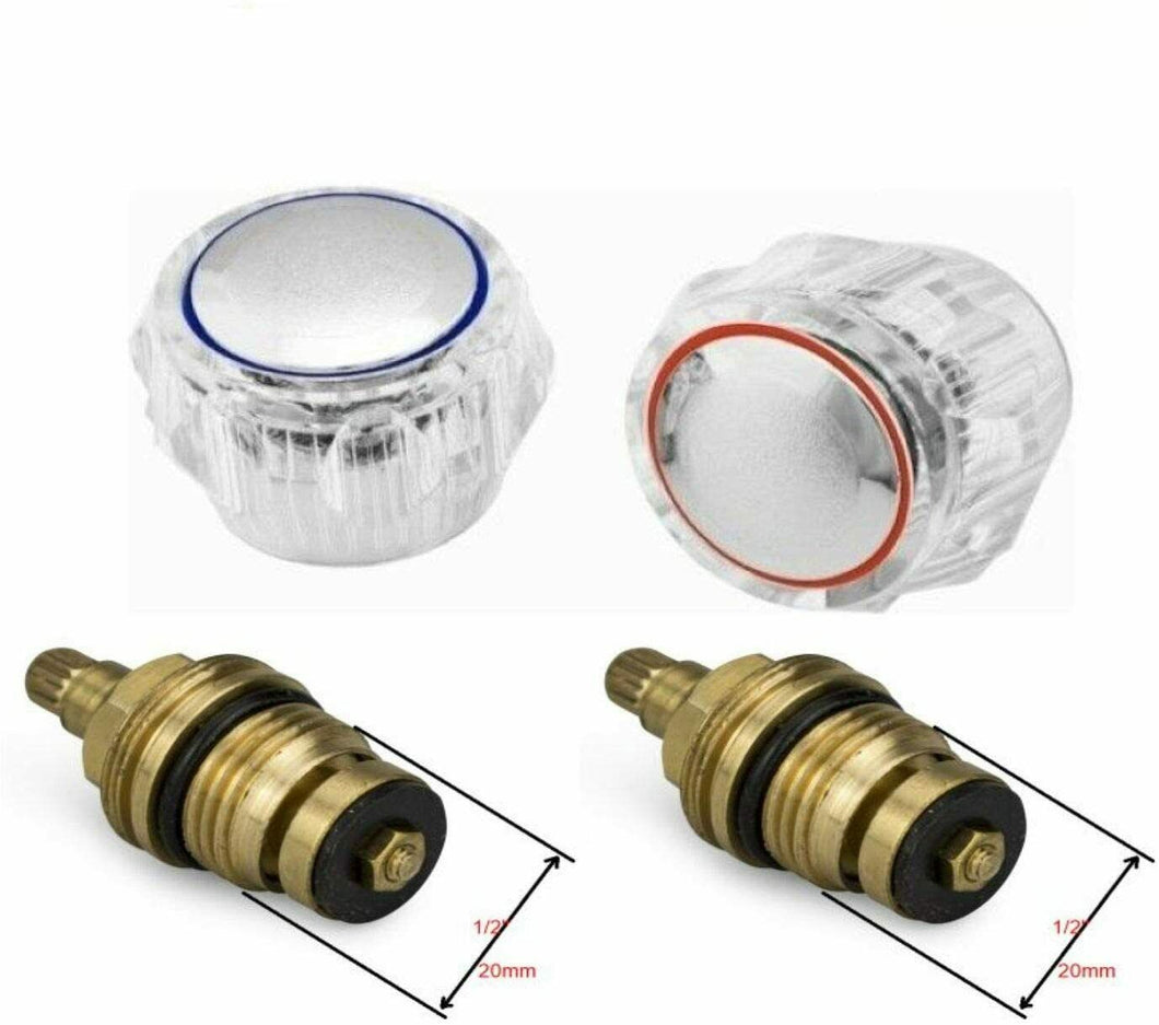 2 x Manopole per rubinetto da 1/2