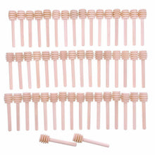 Carica l'immagine nel visualizzatore di Gallery, 50x Mini bastoncini di legno spargimiele, Cucchiaini da 8cm per vasetti di miele