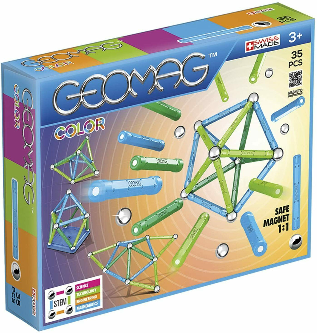 Set di costruzioni magnetiche Geomag, 35 pezzi tra sfere e barrette, Magneti