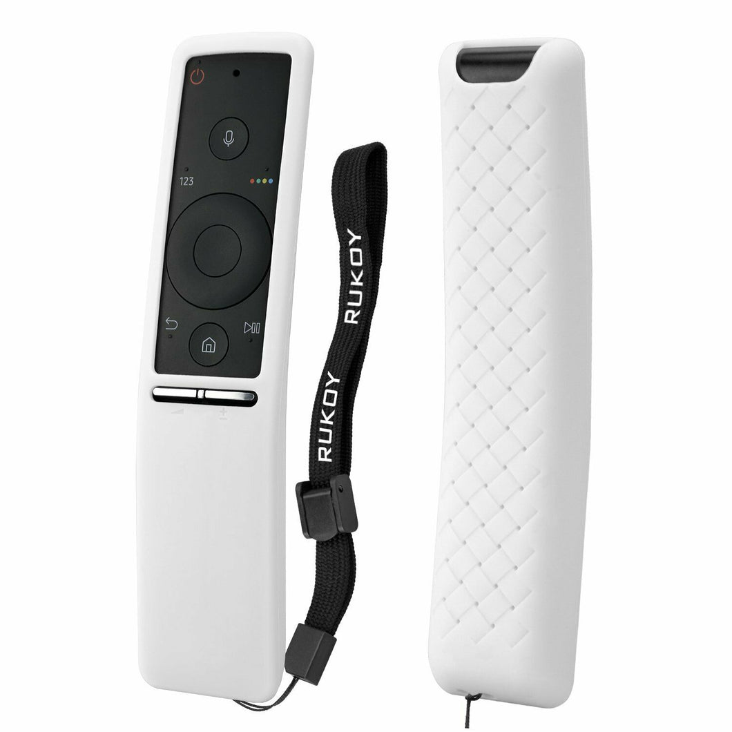 Rukoy Custodia Protettiva Compatibile Samsung Smart TV Telecomando BN59.. Bianco