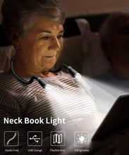 Carica l'immagine nel visualizzatore di Gallery, Lampada da lettura a LED a libro con luce USB ricaricabile, vivavoce, 4 Nero