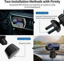 Carica l'immagine nel visualizzatore di Gallery, Trasmettitore bluetooth per autoradio FM Kit vivavoce e carica batterie per auto