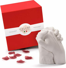 Carica l'immagine nel visualizzatore di Gallery, Kit Calco Mani per Sculture 3D di Coppia | Made in Italy | Rosso - Love Box