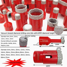 Carica l'immagine nel visualizzatore di Gallery, SHDIATOOL Punta per Trapano Diamantata 35mm Vacuum Brasato Foretto Diamantato